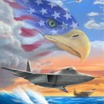 Patriotic theme art for the McDonald’s Air & Sea Show