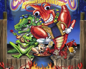 Cajun-Zydeco Crawfish Festival event poster