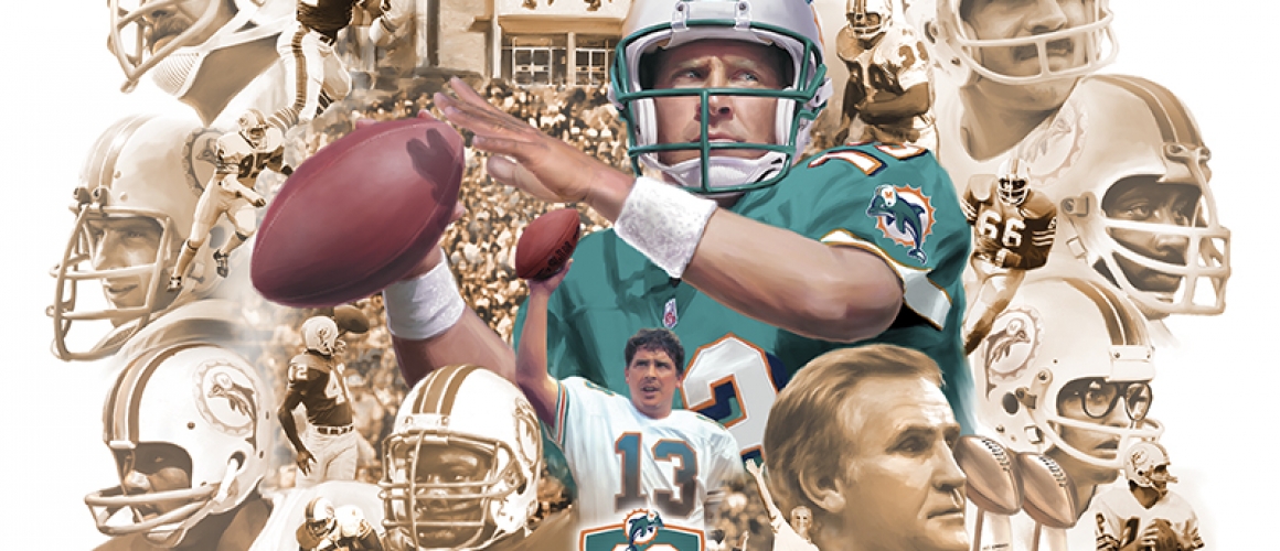 Miami Dolphins 40th anniversary hall of fame print